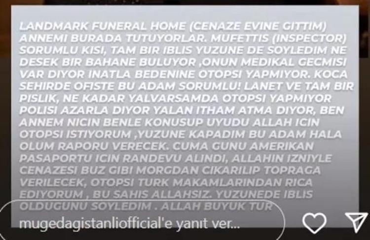 Ahu Tuğbanın cenazesini ülkeye getiremeyen Anjelik isyan etti