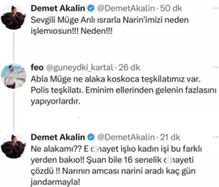 Demet Akalın Müge Anlıya bir kez daha seslendi Takipçisi cevap verince sert çıktı