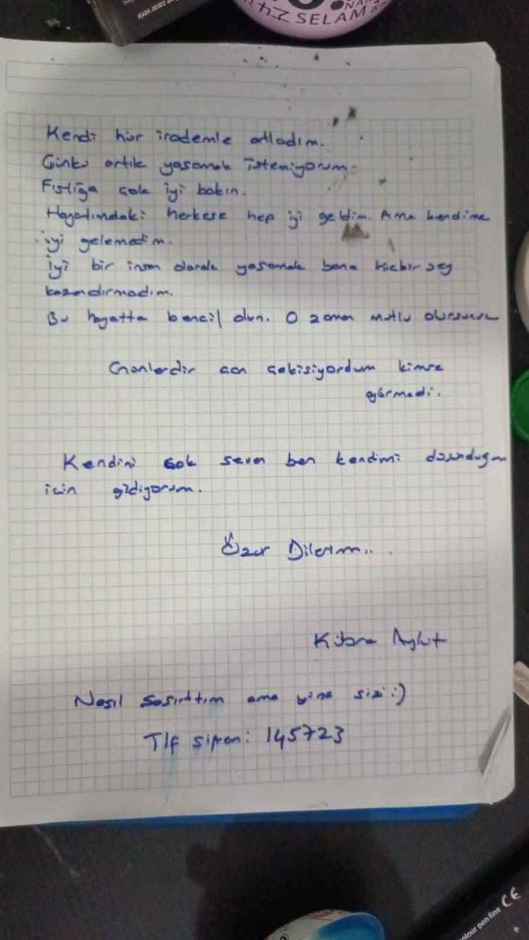 VEDA MEKTUBU ORTAYA ÇIKTI