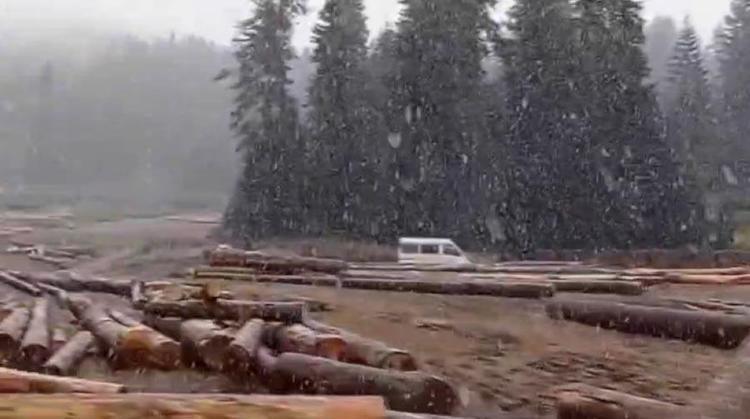 Karabük’ün yüksek kesimlerinde kar yağışı etkili oldu