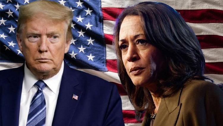 ABDde başkanlık yarışı Ülke genelinde anket yapıldı Trump ve Harrisin oy oranları açıklandı