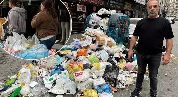 İşçiler grevde, İzmir çöp içinde Dükkanımızı açamaz hale geldik