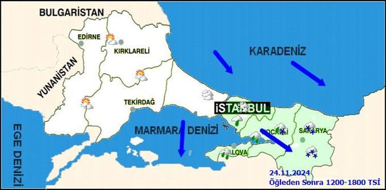 Lapa lapa kar yağışı etkisini artırıyor Meteoroloji haritayı güncelledi, 55 il için alarm verildi, sıcaklıklar 15 derece daha düşecek