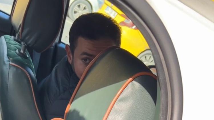 Beyoğlunda kısa mesafe götürmeyen taksici, polisin gizli kamerasına takıldı