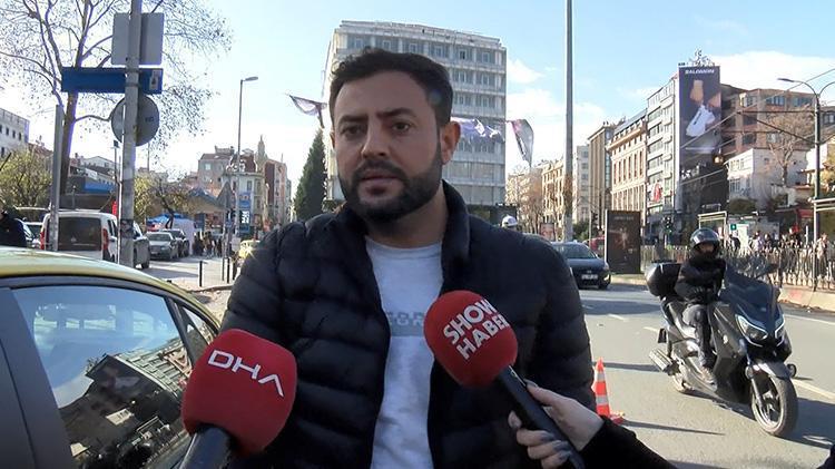 Beyoğlunda kısa mesafe götürmeyen taksici, polisin gizli kamerasına takıldı