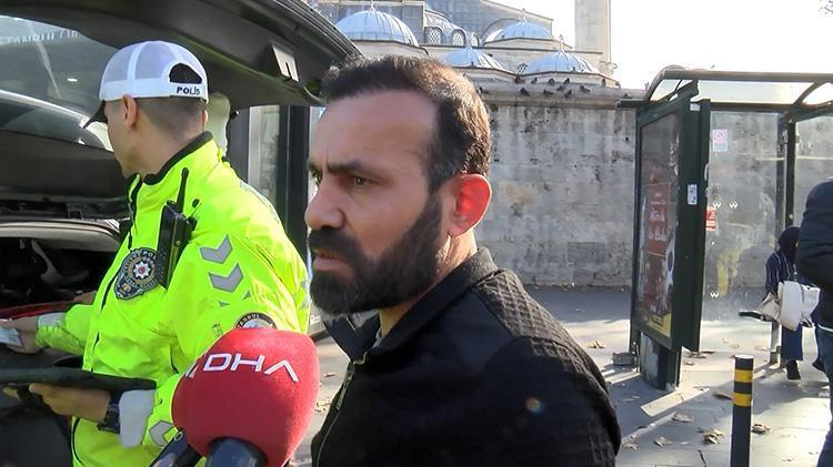 Beyoğlunda kısa mesafe götürmeyen taksici, polisin gizli kamerasına takıldı