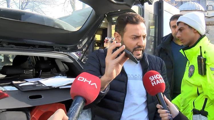 Beyoğlunda kısa mesafe götürmeyen taksici, polisin gizli kamerasına takıldı