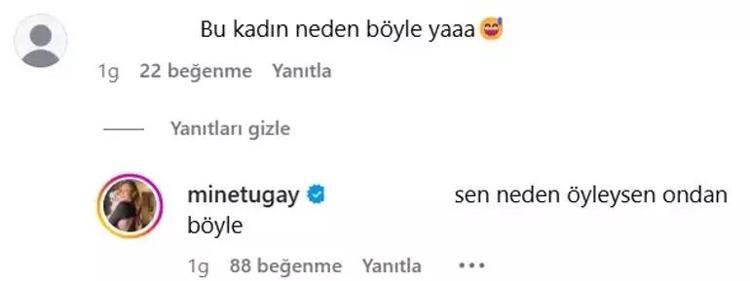 Mine Tugay yorumlara tek tek cevap verdi: Takipten çıkabilirsiniz
