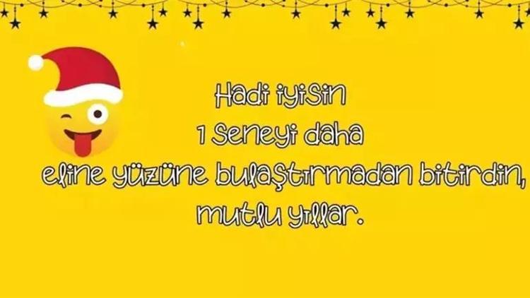KOMİK YENİ YIL MESAJLARI 2025: Arkadaşa, sevgiliye ve dosta etkileyici güldüren en komik yılbaşı tebrik sözleri