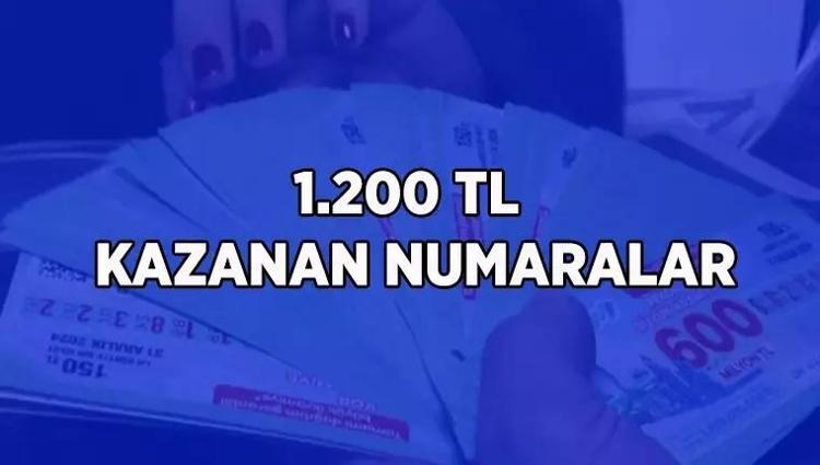 SON 2 RAKAMINA GÖRE 1.200 TL KAZANAN NUMARALAR