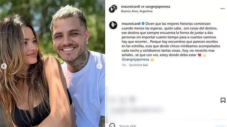 Mauro İcardi ve sevgilisi sosyal medyayı salladı Aşk dolu kareler beğeni rekoru kırdı