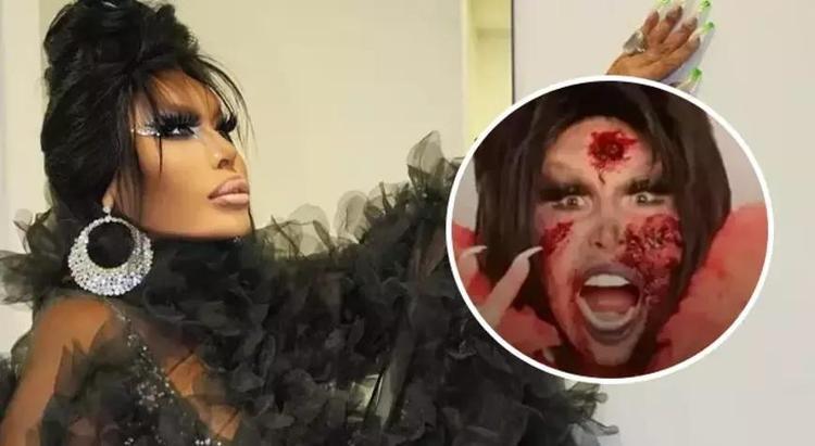 Bülent Ersoy’dan zombi makyajıyla şov Galaya böyle geldi