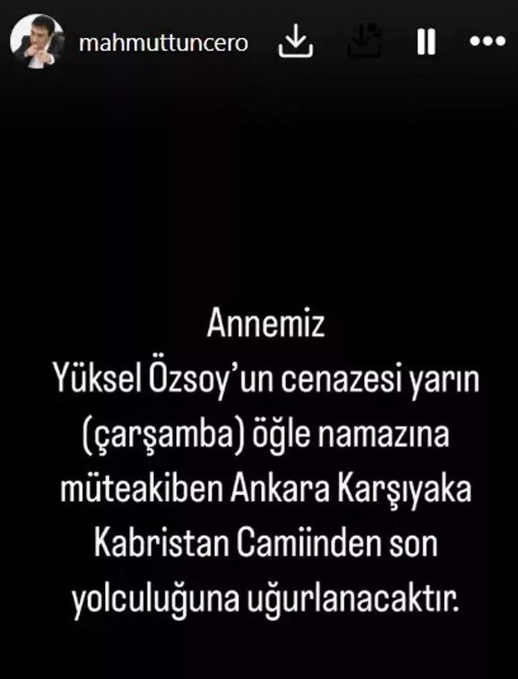 CENAZE DETAYLARINI PAYLAŞTI