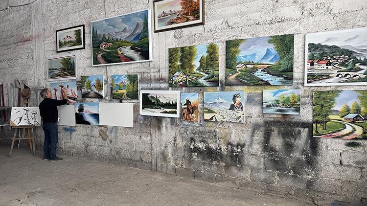 Nevşehirde sanayi sitesinin Bob Rossu atölyesini sanat galerisine dönüştürdü