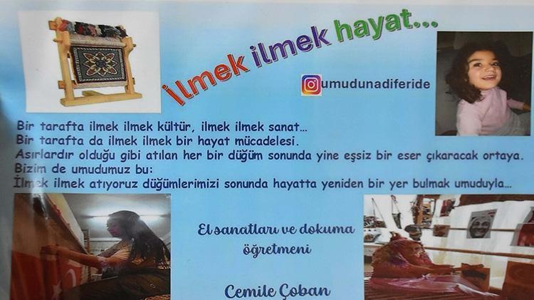 İzmirde kızı için meslek öğrenen fedakar anne, sattığı eserlerle çocuğunu tekerlekli sandalyeden kurtarmak istiyor