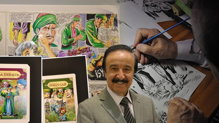 Türk kahramanlarını çizdiği karikatürlerle canlandırdı Eskişehirli sanatçı Bahattin Atak çizgi romanlarıyla tarihe ışık tutuyor