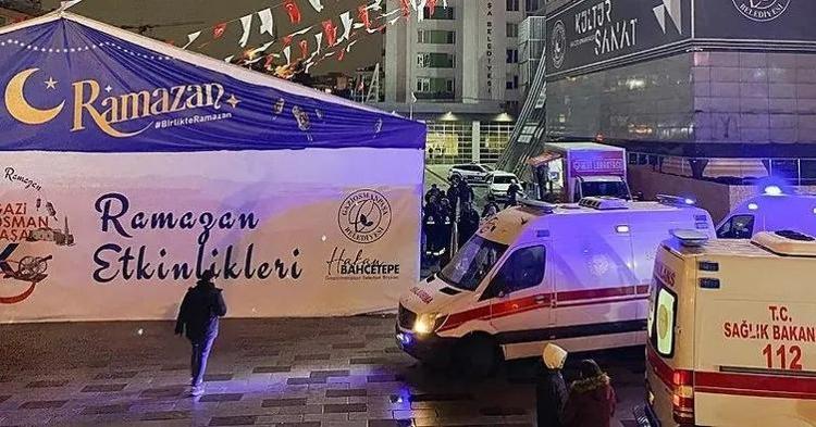 Ramazan etkinliğinde sahne çöktü Korku dolu anlar...