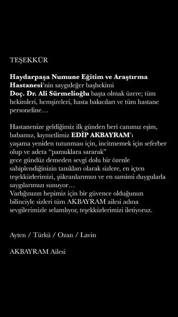 TEŞEKKÜR MESAJI