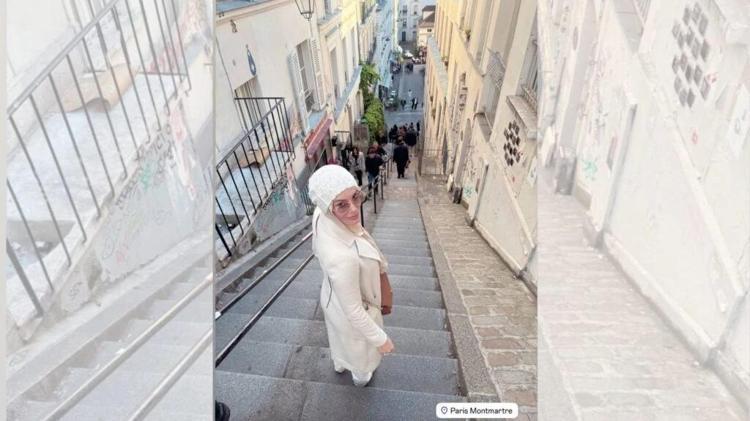 Gamze Özçelike beğeni yağdı Eşi Reshad Strikle Pariste...