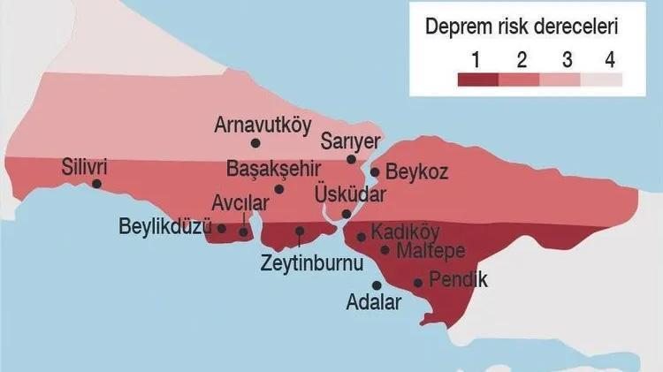 Deprem İstanbulu vurdu İşte birinci, ikinci ve üçüncü derece riskli ilçeler