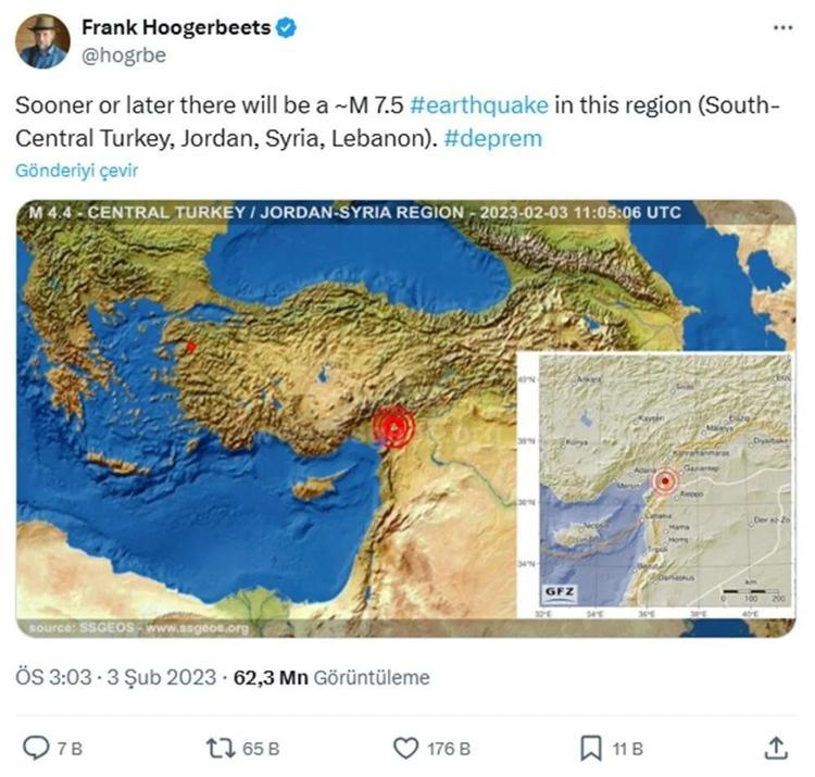 KAHRAMANMARAŞ DEPREMİNİ TAHMİN ETMİŞTİ