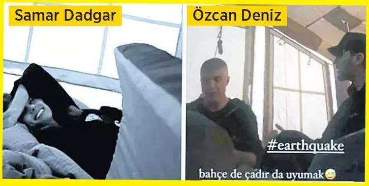 Ünlü isimlerden deprem paylaşımları: Geceyi çadırda geçirdiler