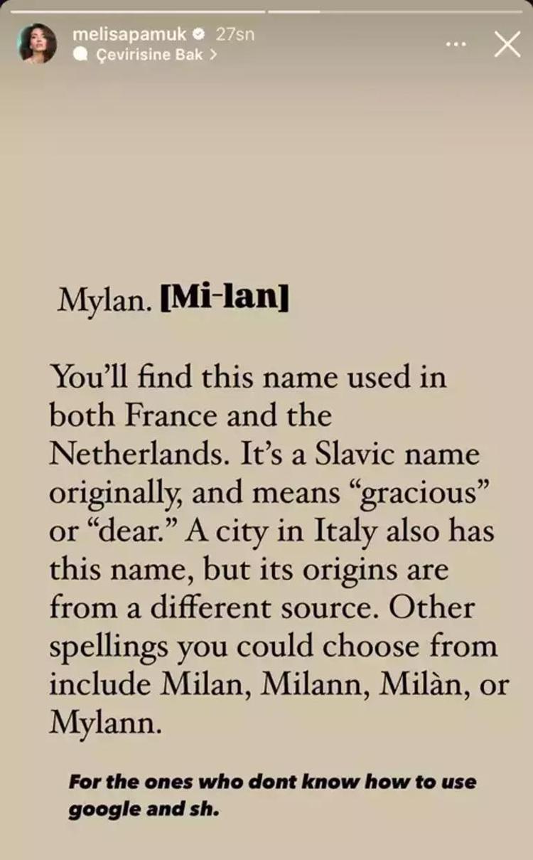 MYLANIN ANLAMI NE