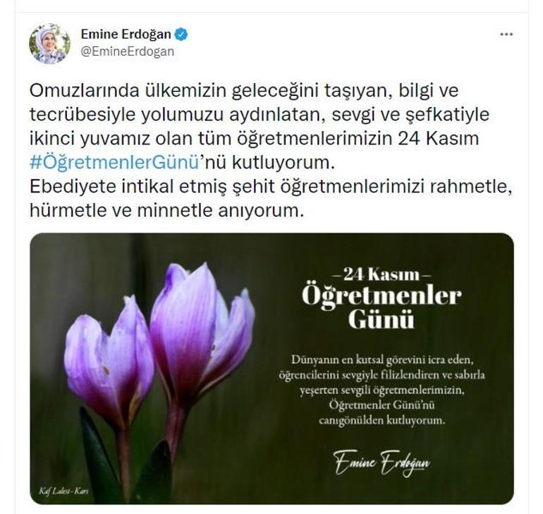 Emine Erdoğandan 24 Kasım mesajı