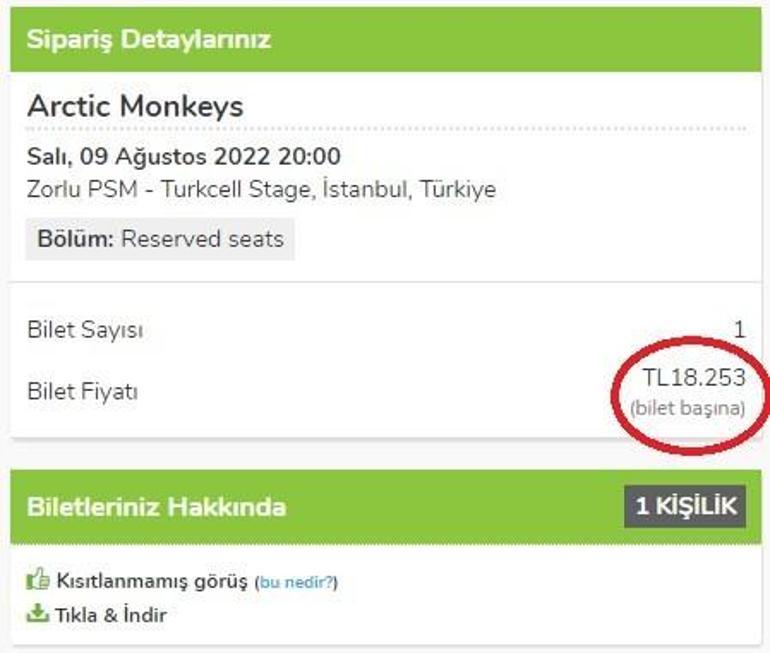 Arctic Monkeys bilet fiyatları ne kadar Arctic Monkeys konser bileti nereden alınır, bitti mi
