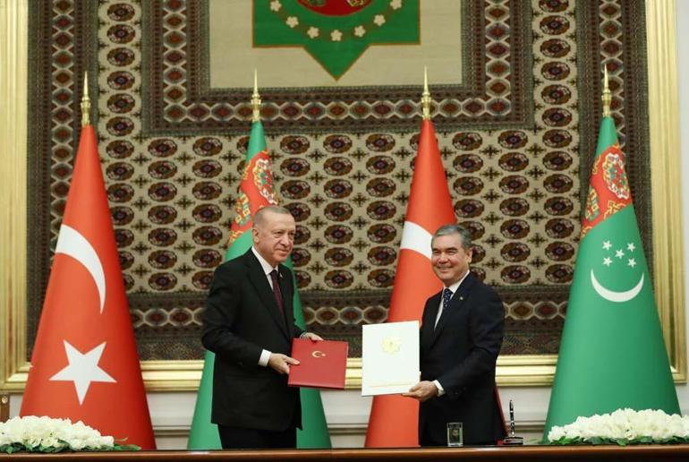 Cumhurbaşkanı Erdoğan Türkmenistanda Tarihi imzalar atıldı...