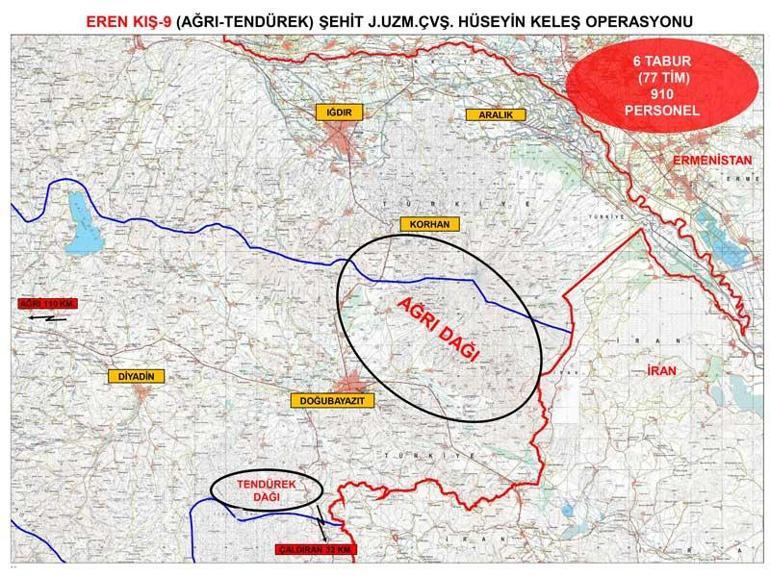 İçişleri duyurdu Ağrı ve Iğdırda Eren Kış-9 Operasyonu başlatıldı