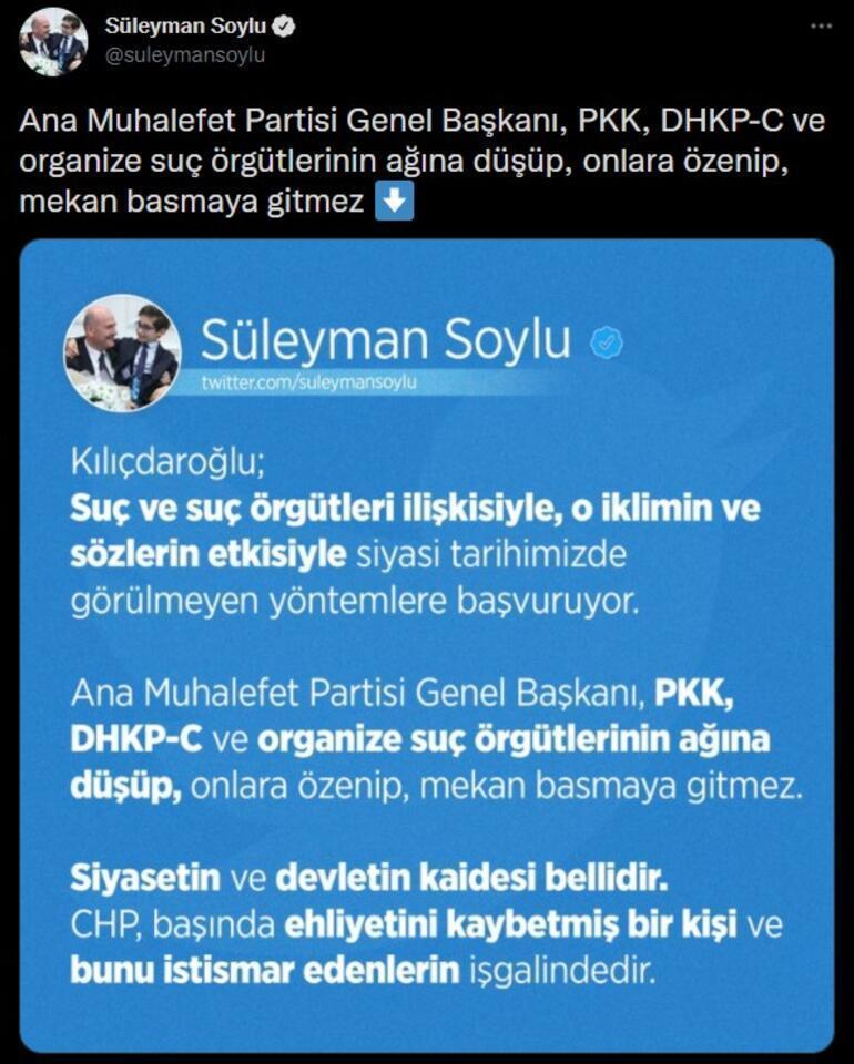 Kılıçdaroğlu TÜİKe gitti içeri alınmadı Bakan Soyludan CHP liderine tepki...