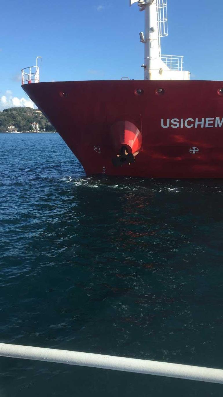 Ayçiçek yağı yüklü tanker paniğe neden oldu Boğaz trafiği askıya alındı