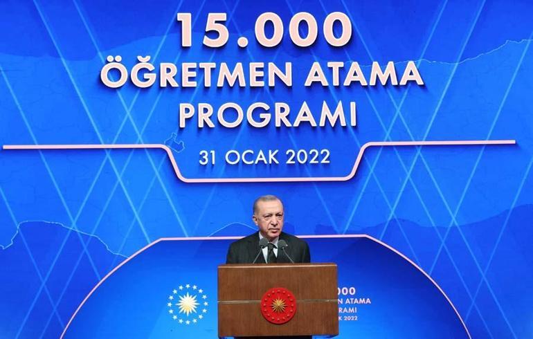 15 bin öğretmen ataması Cumhurbaşkanı Erdoğan: Öğretmen maaşlarını en çok iyileştiren ülke Türkiyedir