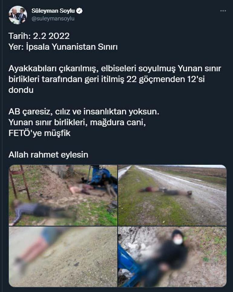 Edirne sınırında facia Donarak ölen 12 göçmenin cansız bedenine ulaşıldı