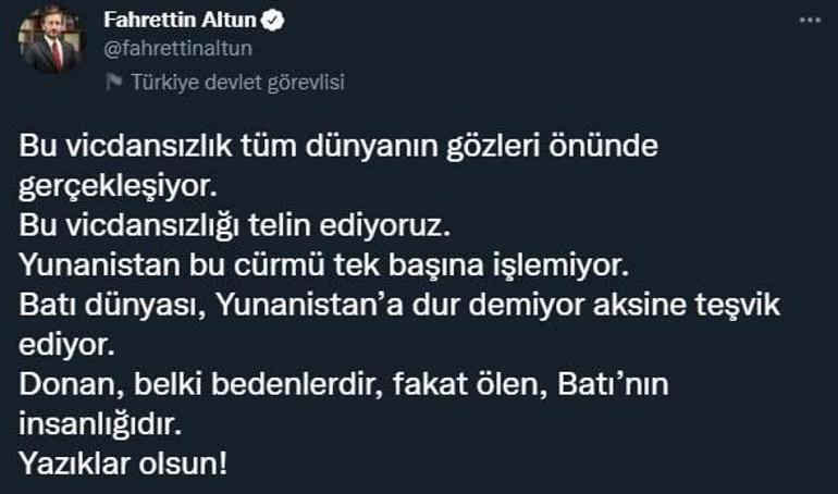 İletişim Başkanı Altun: Donan bedenlerdir fakat ölen Batının insanlığı