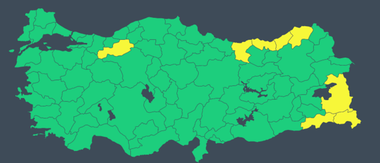 MGM son dakika duyurusu Alarm verildi, Meteoroloji sarı kod ile bildirdi, iller tek tek açıklandı, bugün başlıyor ve...