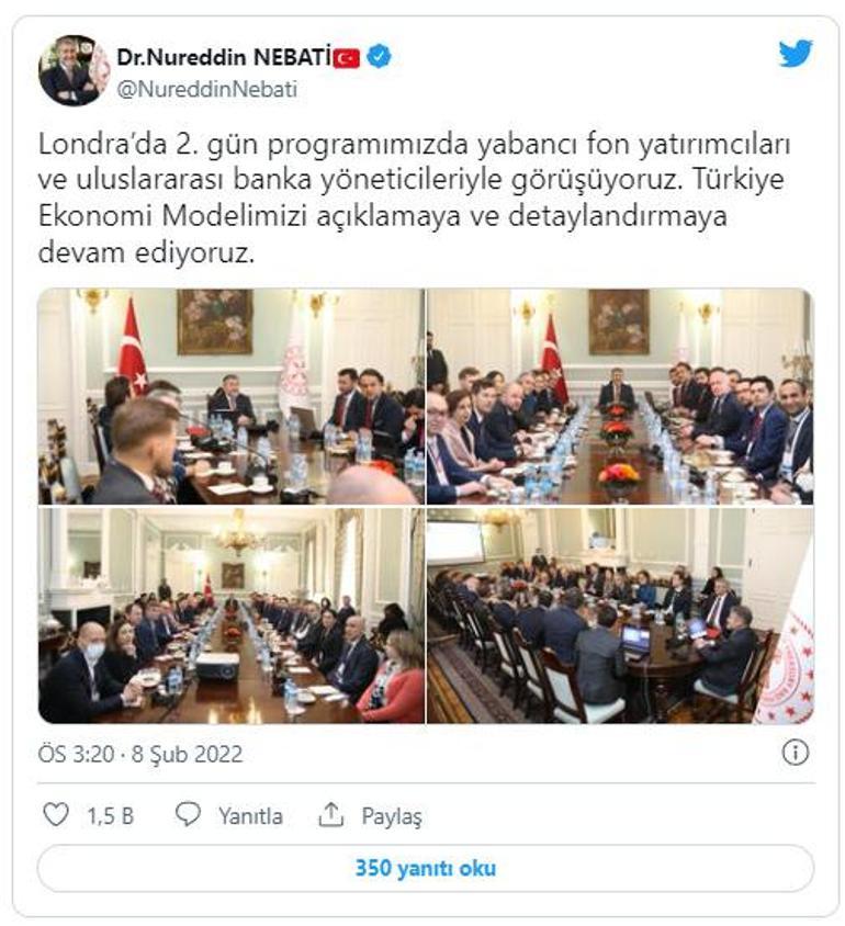 Bakan Nebatiden Londradaki kritik görüşme ile ilgili açıklama