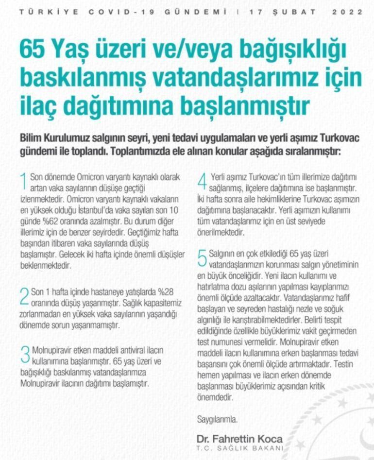 Bakan Kocadan 65 yaş ve üstüne uyarı