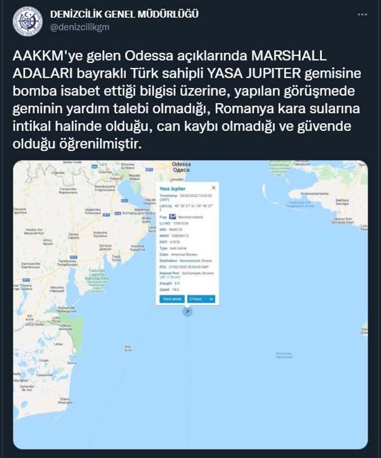 Rusya-Ukrayna savaşında flaş gelişme Karadenizde Türk iş insanına ait gemi vuruldu