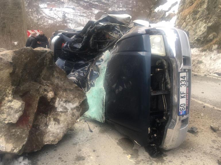 Trabzonda kaya faciası Hepsi hayatını kaybetti