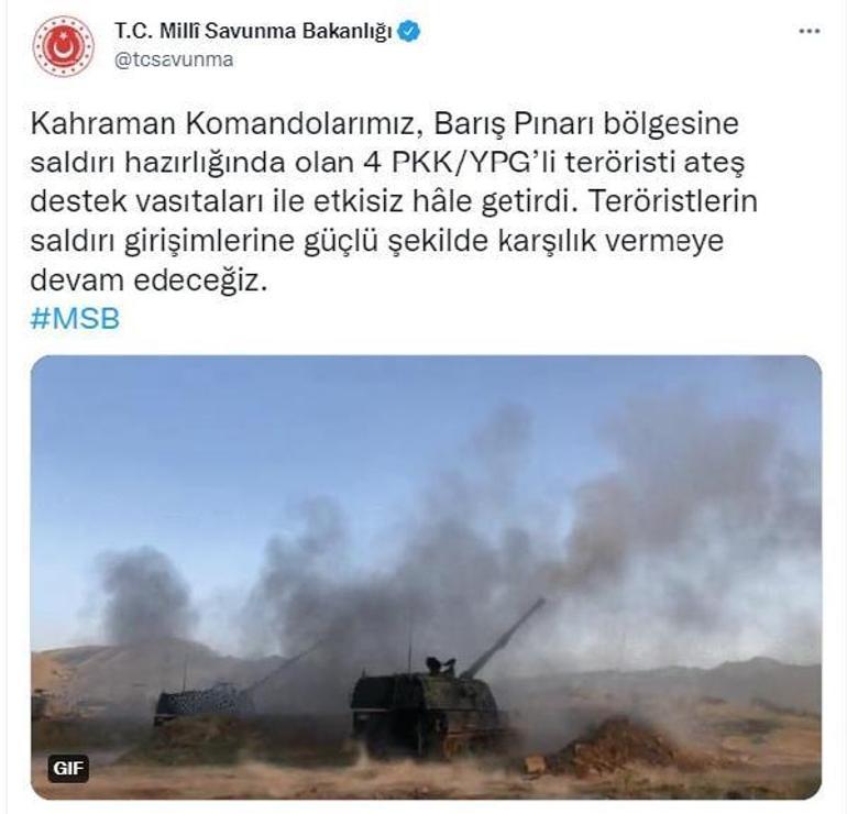 4 PKK/YPGli terörist etkisiz hale getirildi