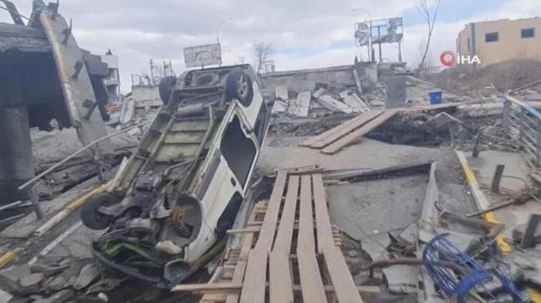 Rus ordusunu engellemek için patlatılan köprü görüntülendi