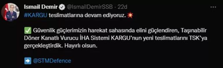 SSB Demir açıkladı KARGU, TSKya teslim edildi