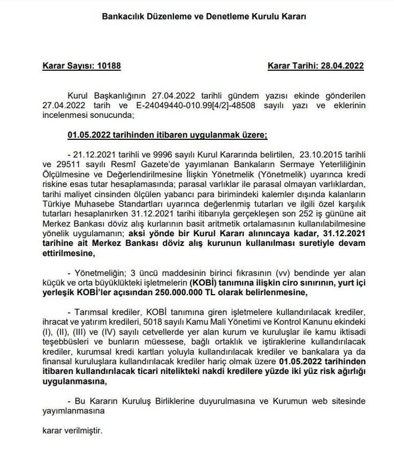 BDDKdan flaş kredi kararı Sınır değişti, 1 Mayıstan itibaren...