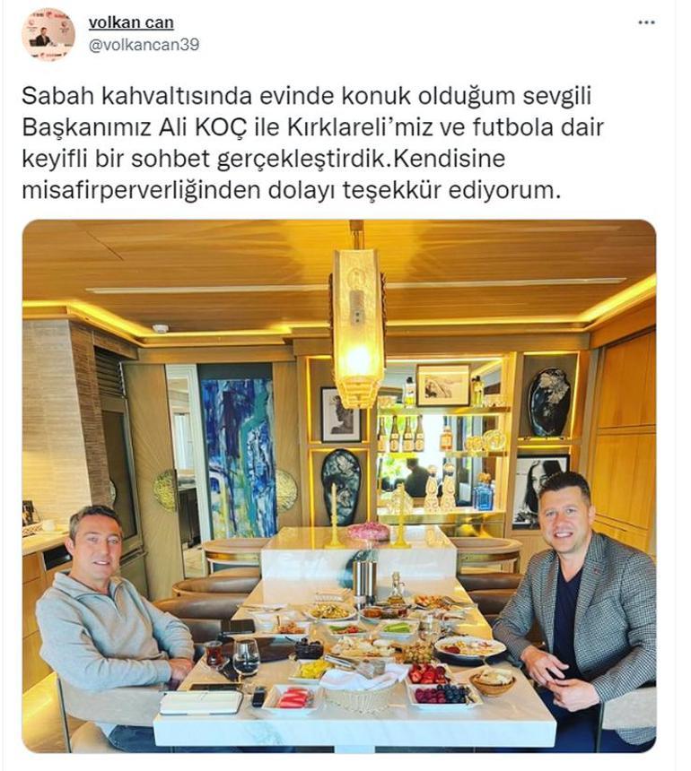 Fenerbahçe Başkanı Ali Koçun evinde özel görüşme