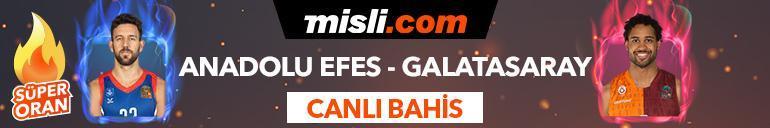 Anadolu Efes – Galatasaray maçı Tek Maç ve Canlı Bahis seçenekleriyle Misli.com’da