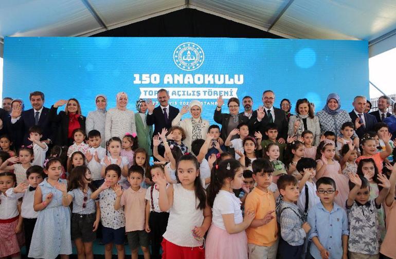 Emine Erdoğan, 150 anaokulu toplu açılış törenine katıldı