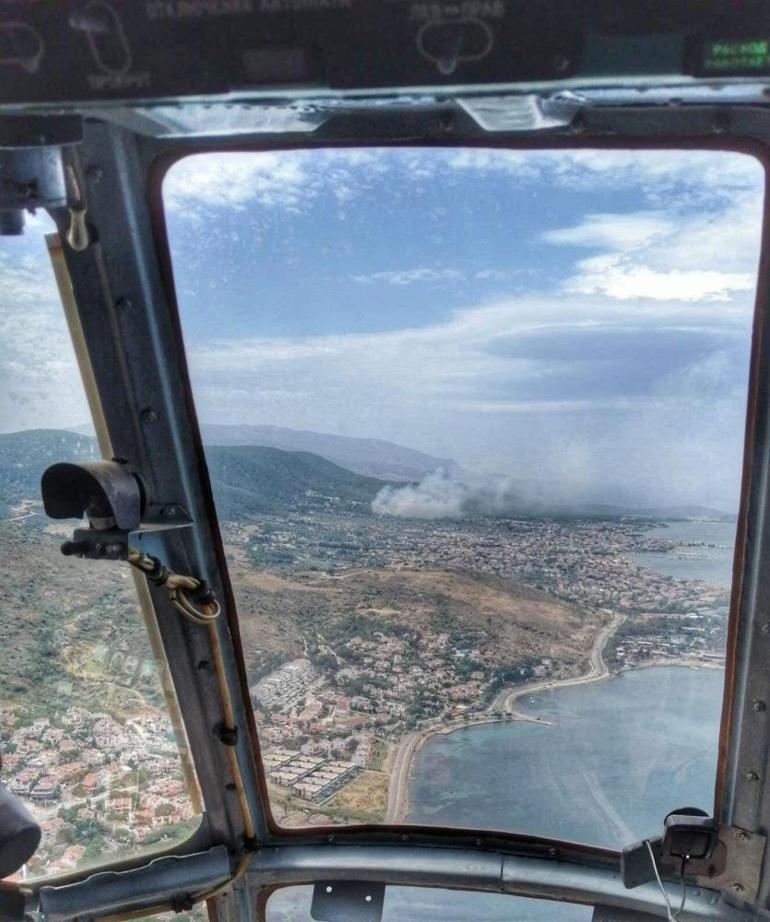 İzmirde yerleşim yerlerine yakın bölgede yangın