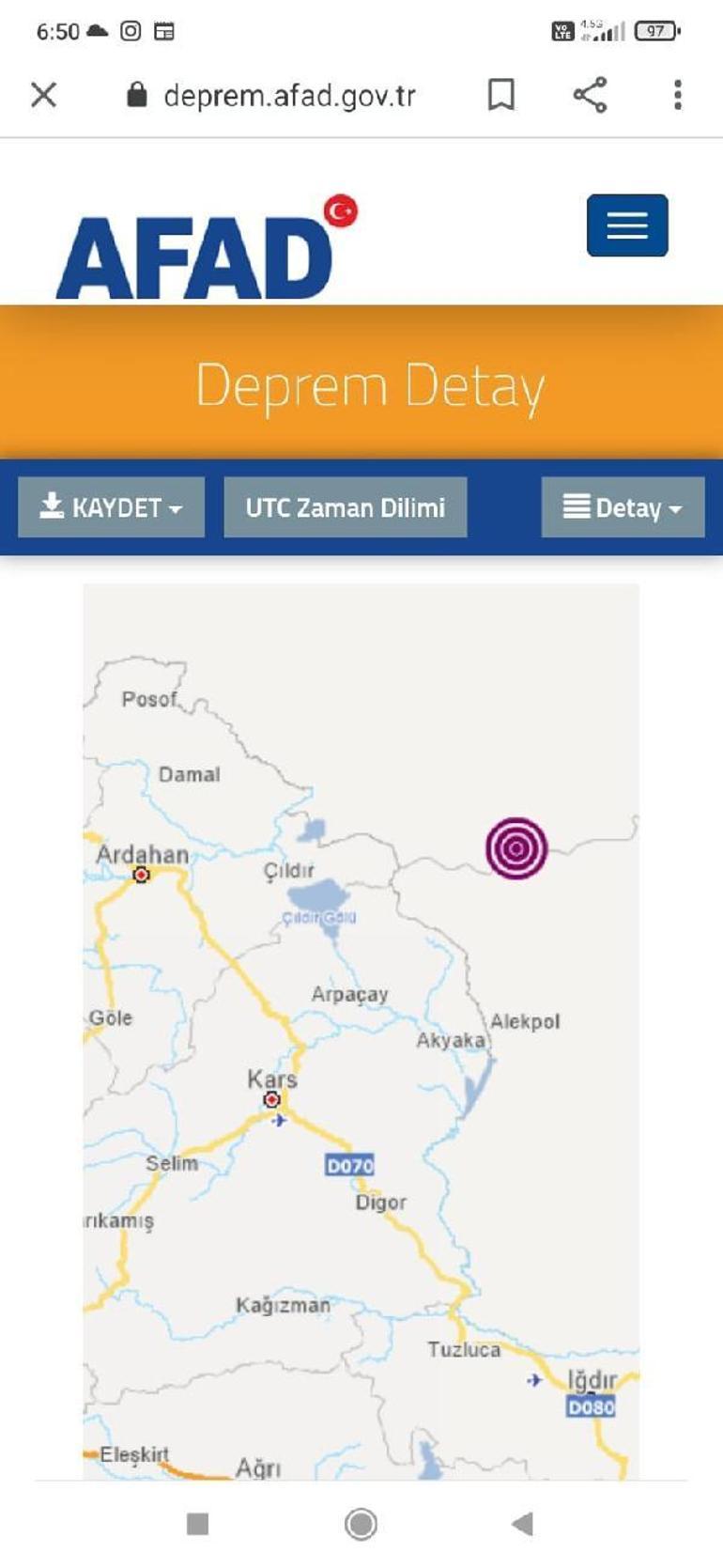 Gürcistanda deprem Ardahan da sallandı